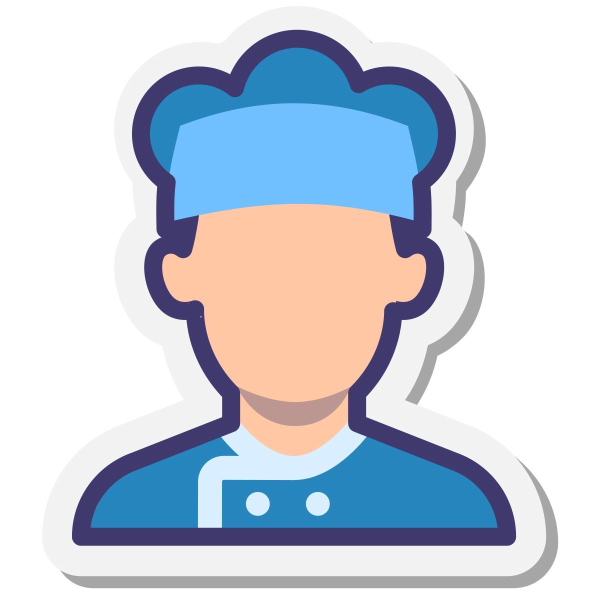 stickers style chef icon