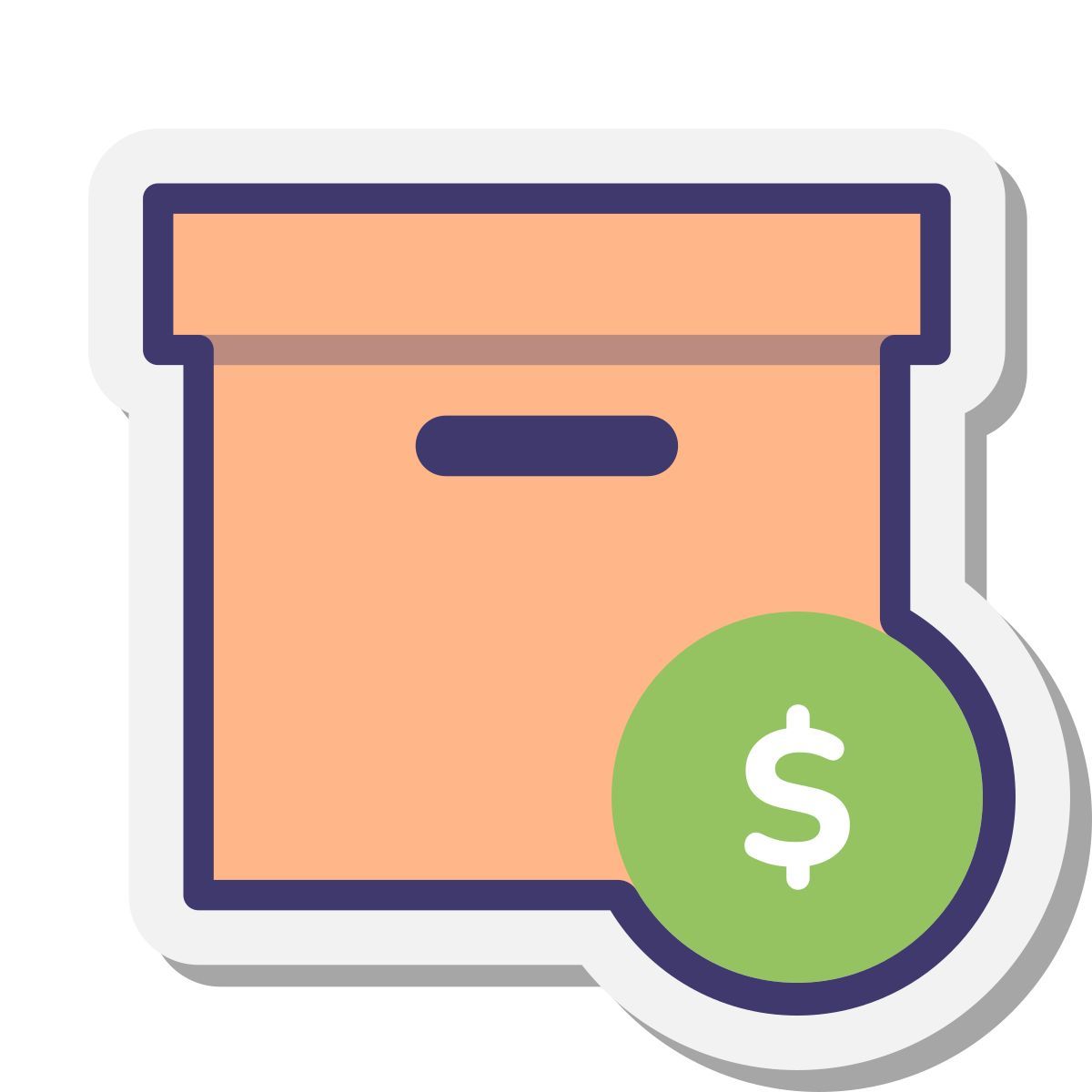 stickers style custo icon