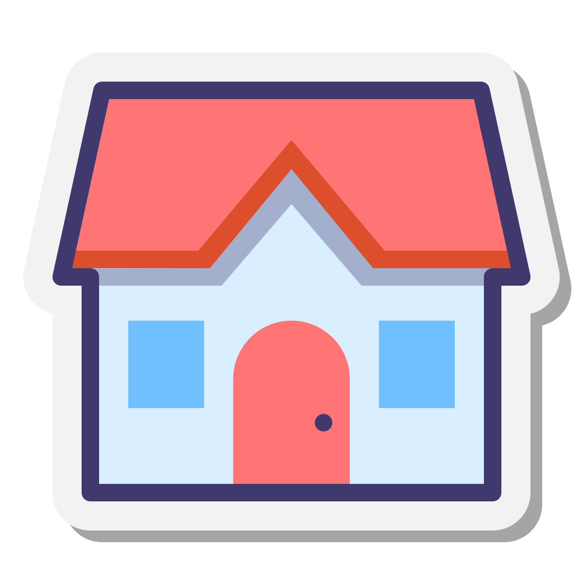 stickers style cottage icon