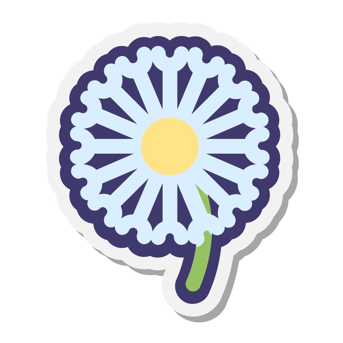 stickers style diente de león icon