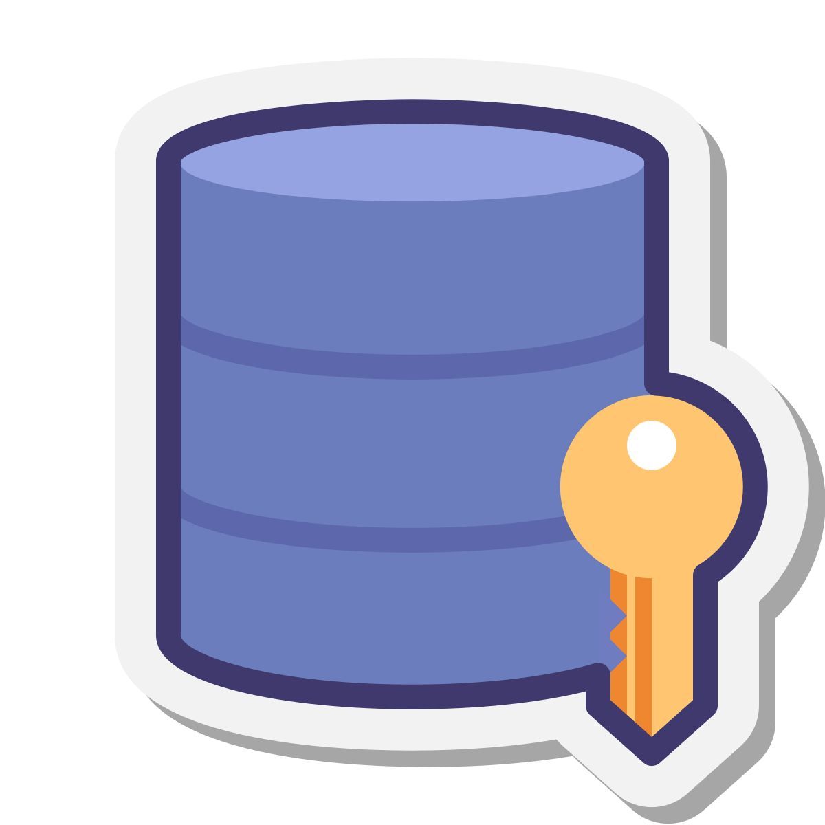 stickers style data encryption icon