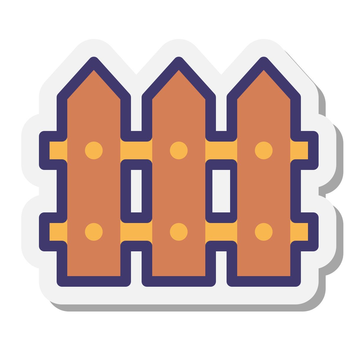 stickers style fence icon