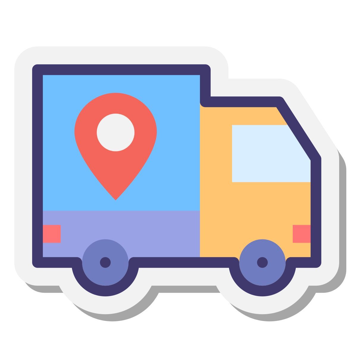 stickers style delivery tracking icon
