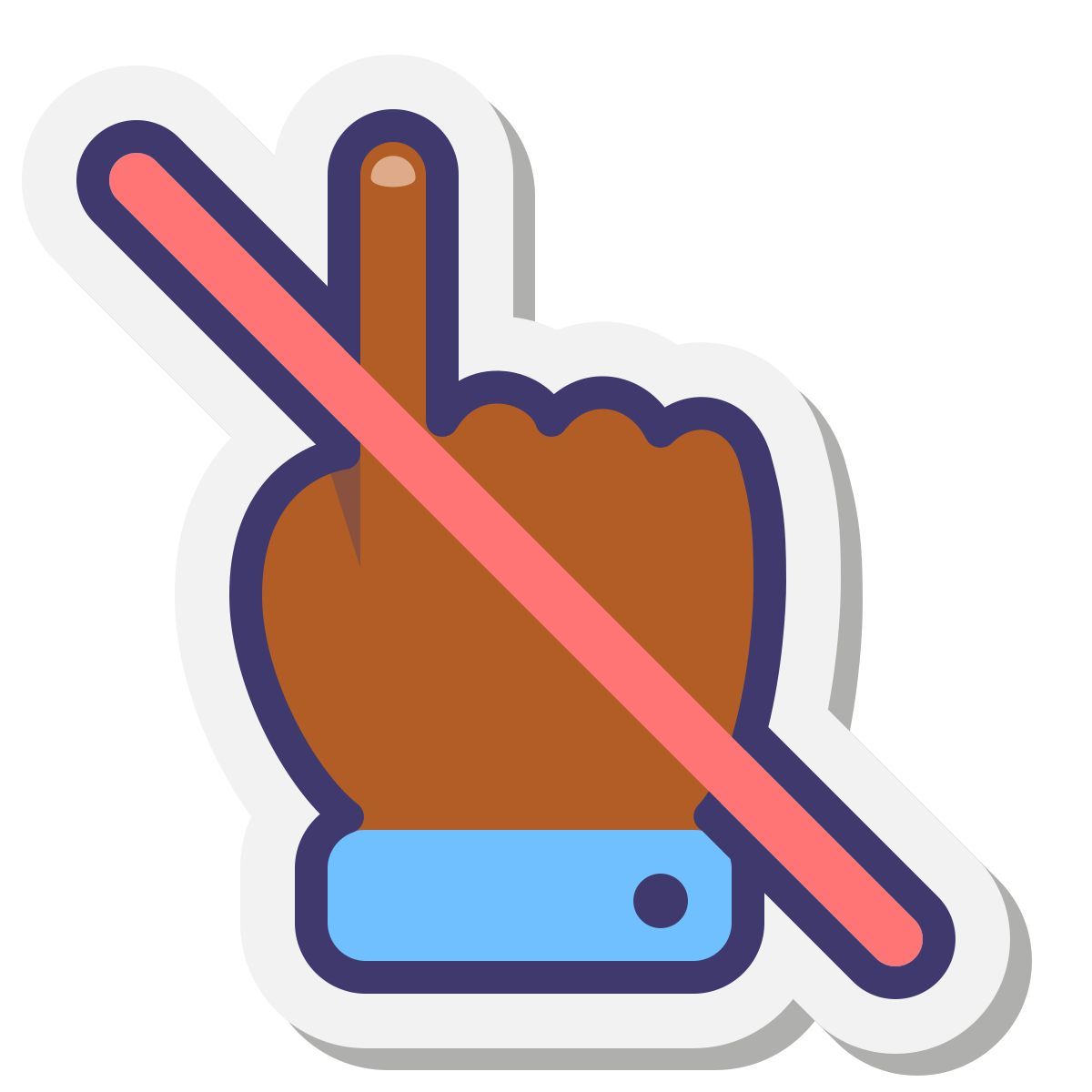 stickers style hauttyp 3 nicht berühren icon