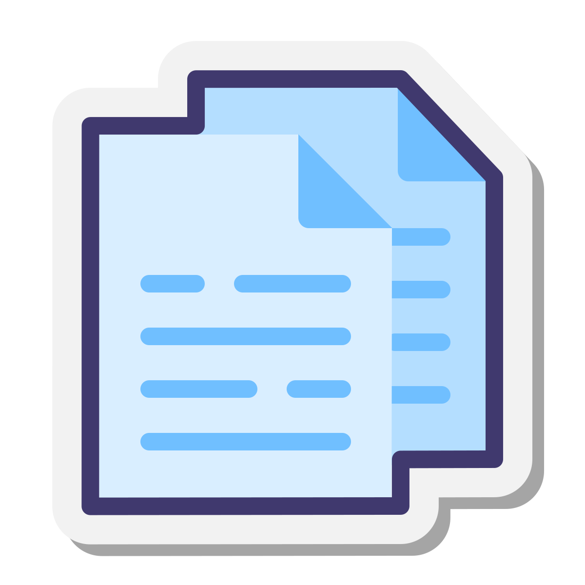 stickers style documents  v2 icon