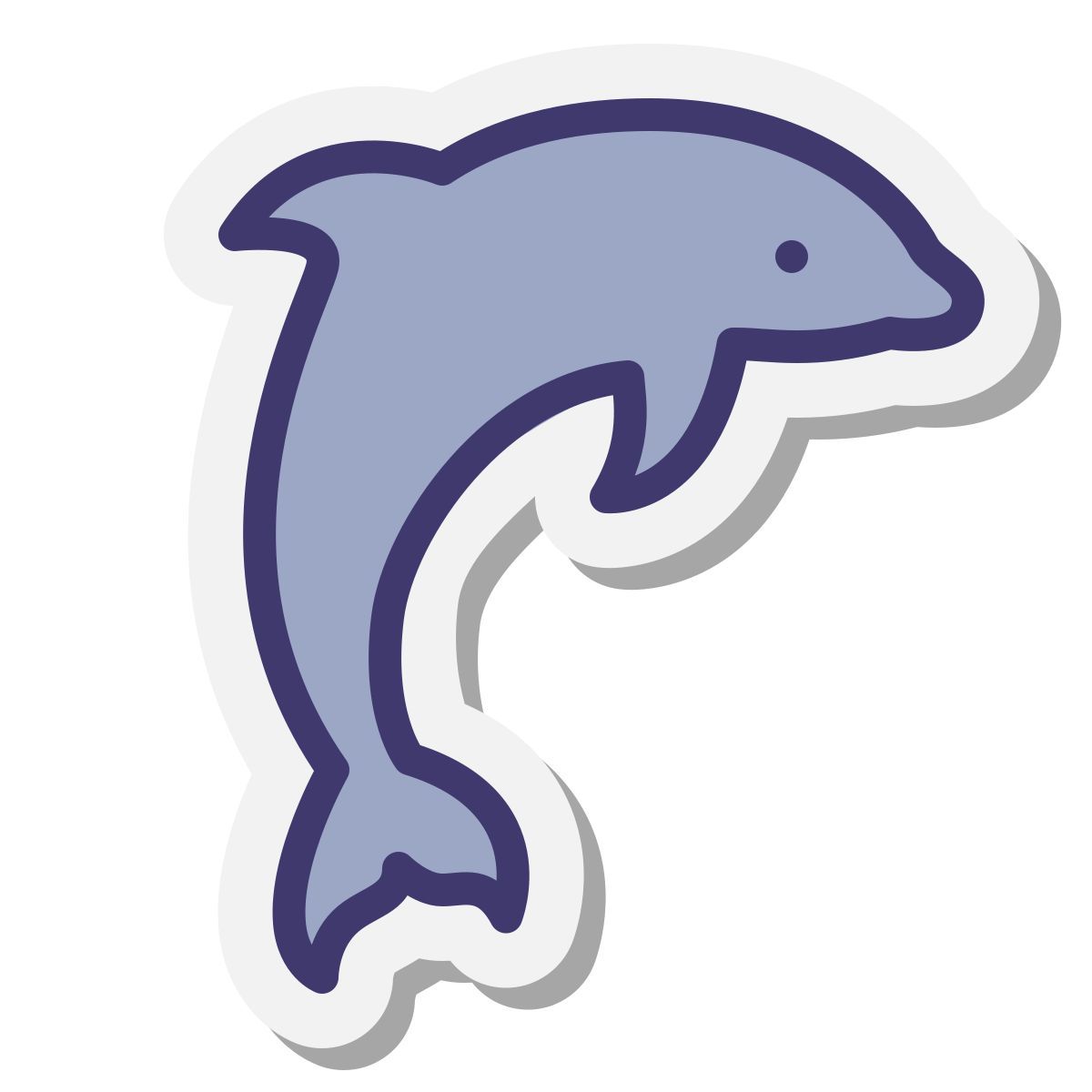 stickers style dolphin icon
