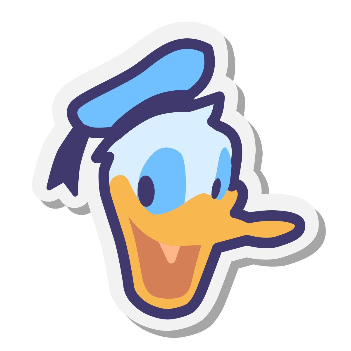 stickers style donald duck icon
