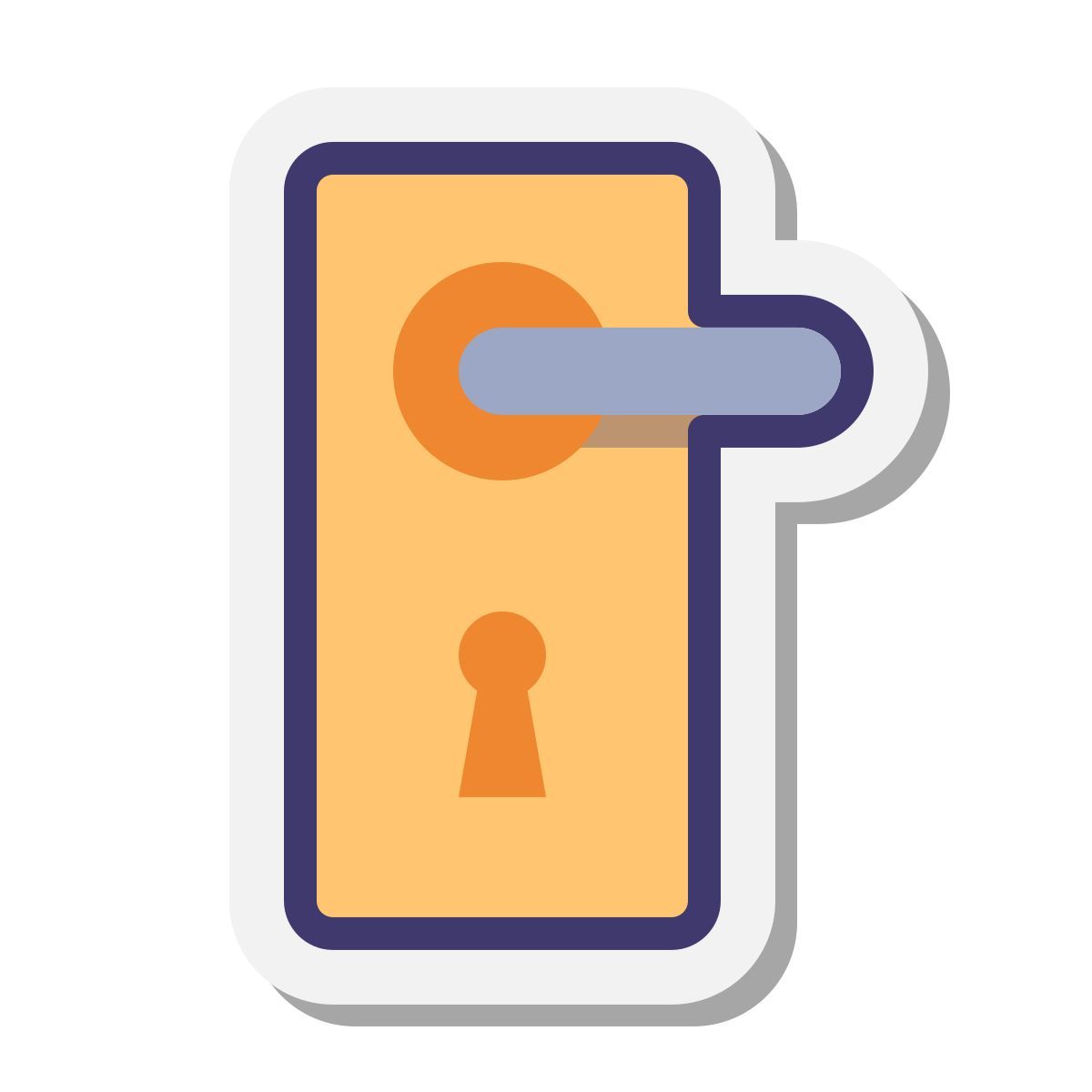stickers style door handle icon