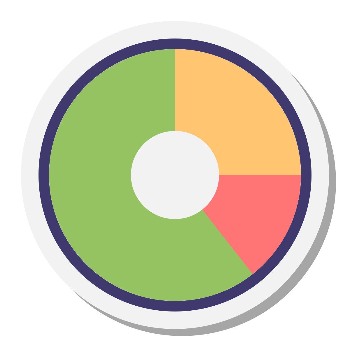 stickers style ring diagramm icon