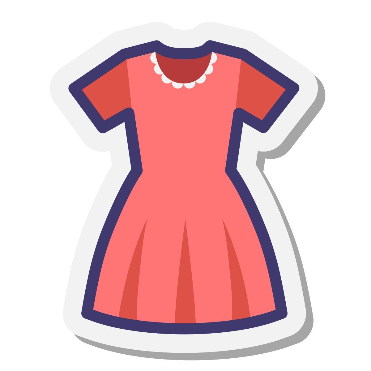 stickers style 드레스 전면보기 icon