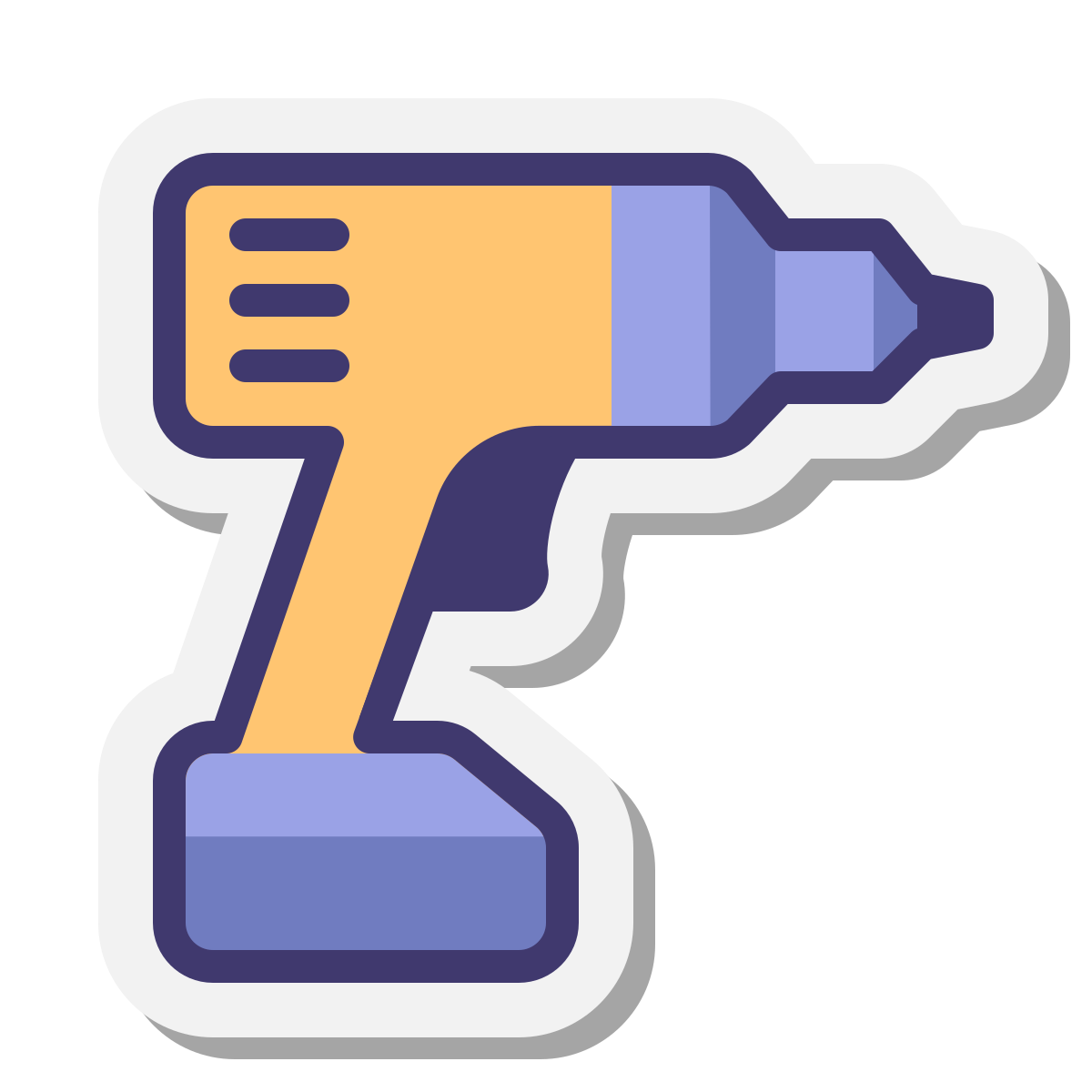 stickers style drill icon