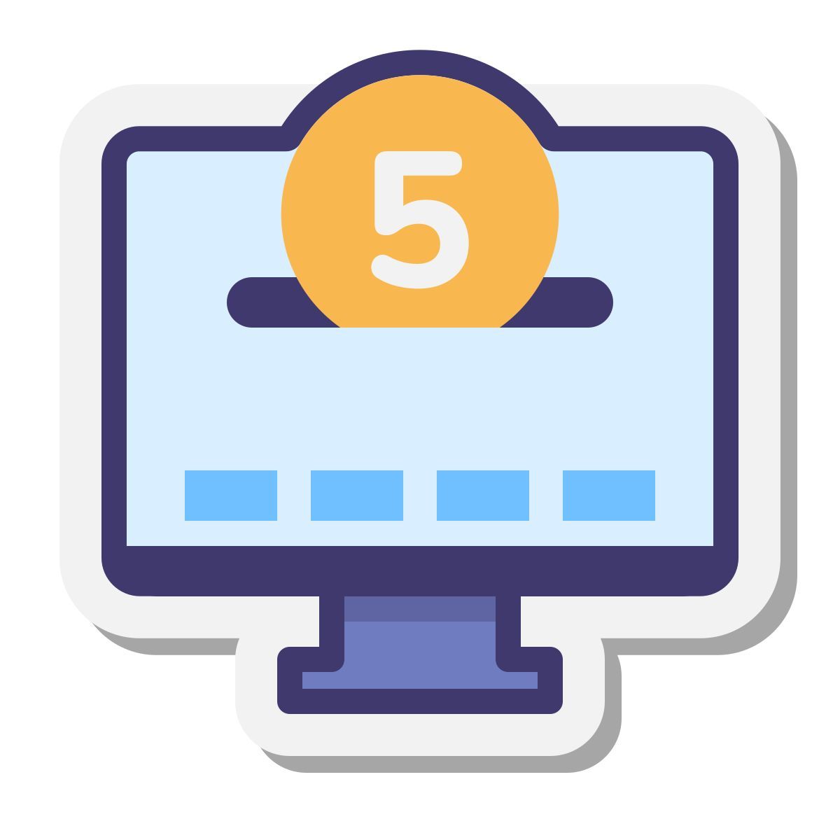 stickers style e commerce icon