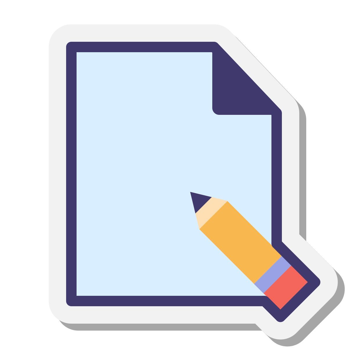 stickers style edit file icon