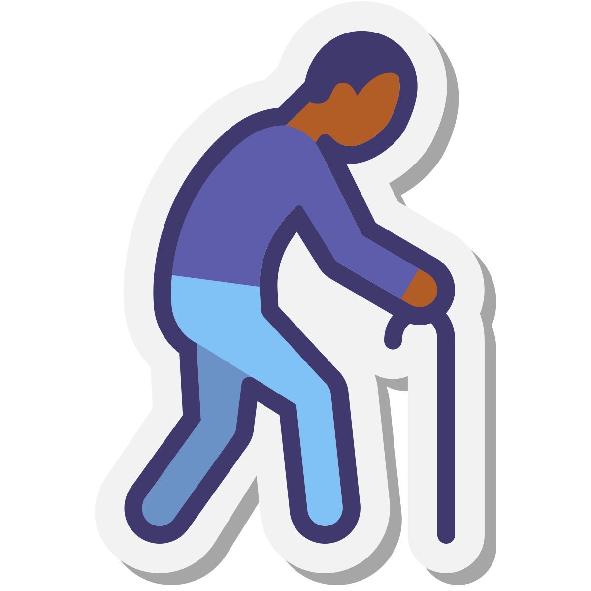 stickers style 노인 피부 유형 3 icon