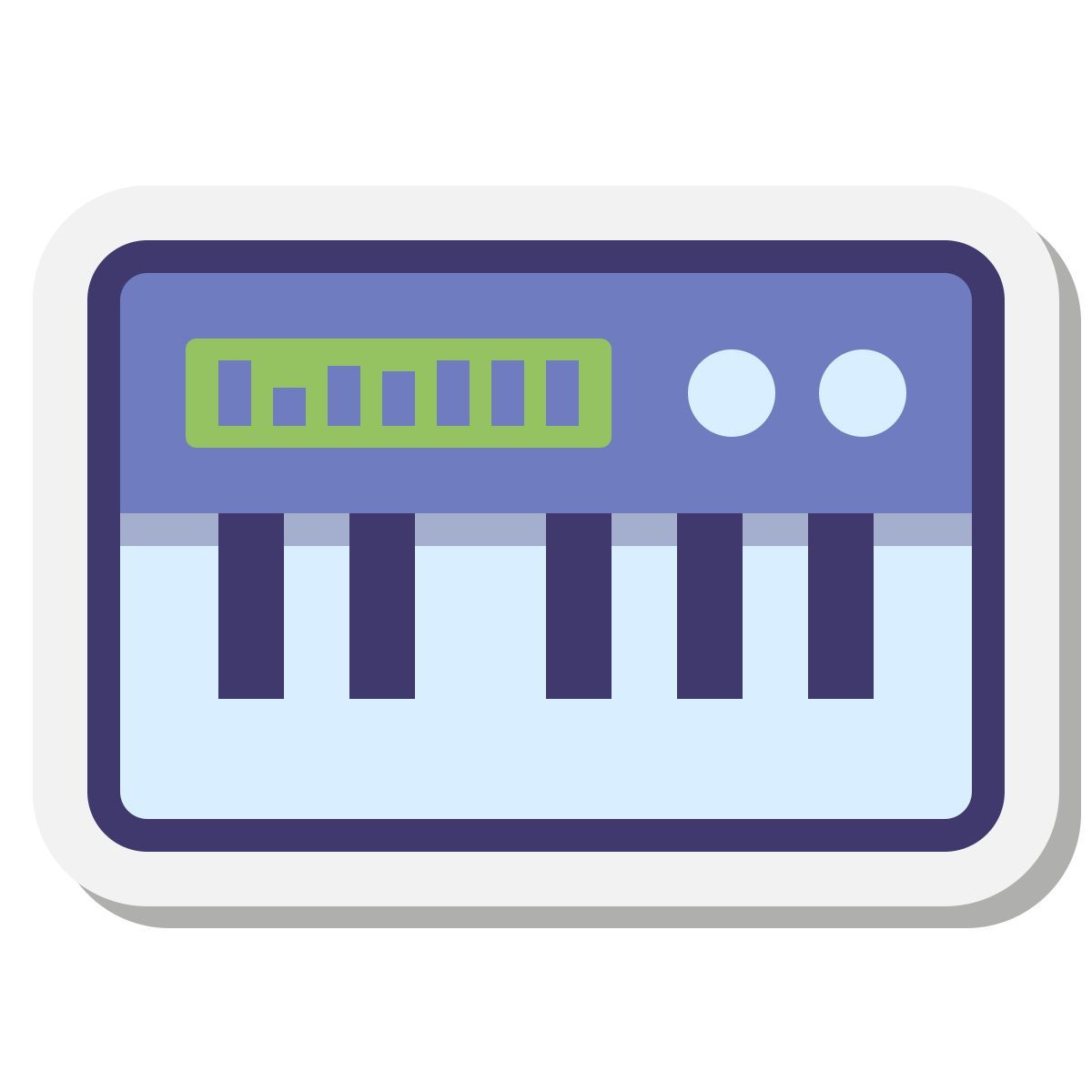 stickers style electronic music icon