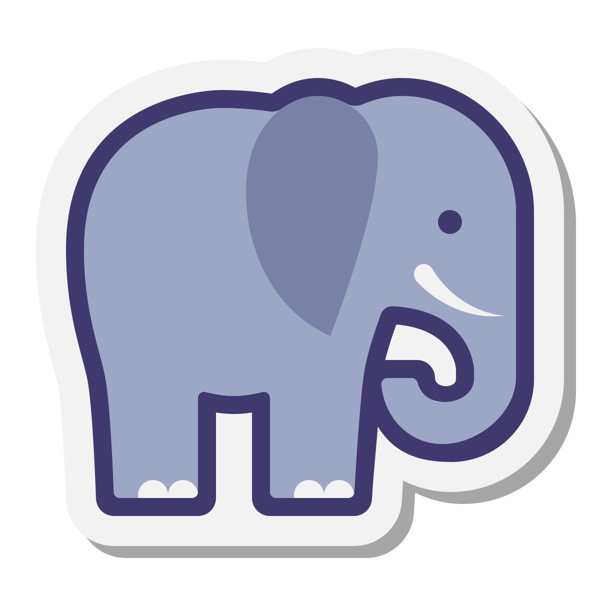 stickers style elefante icon