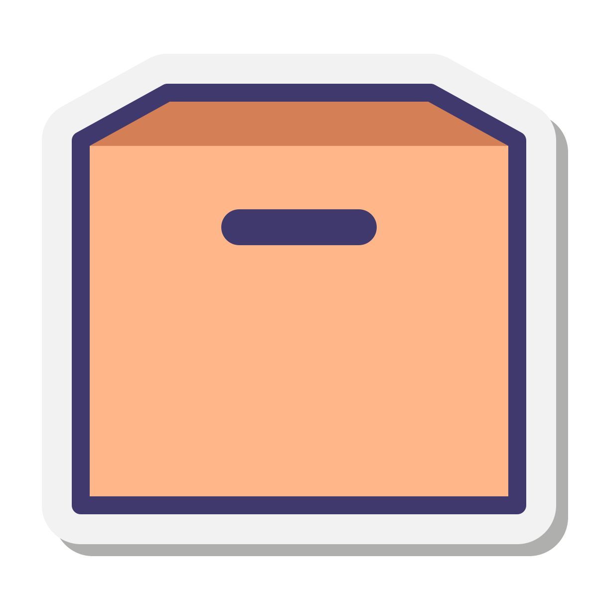 stickers style caja vacía icon