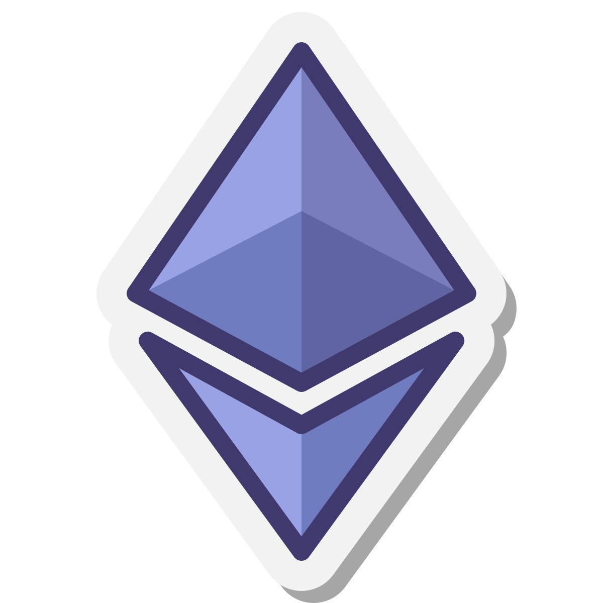 stickers style ethereum icon