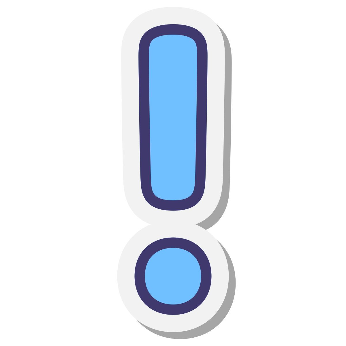 stickers style ausrufezeichen icon