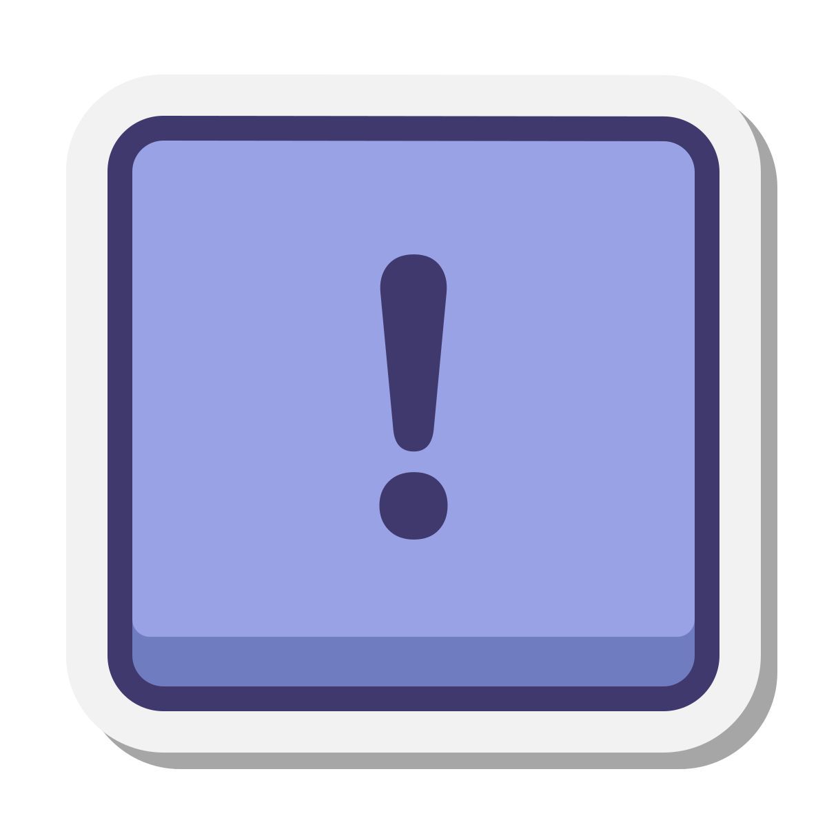 stickers style exclamation point key icon