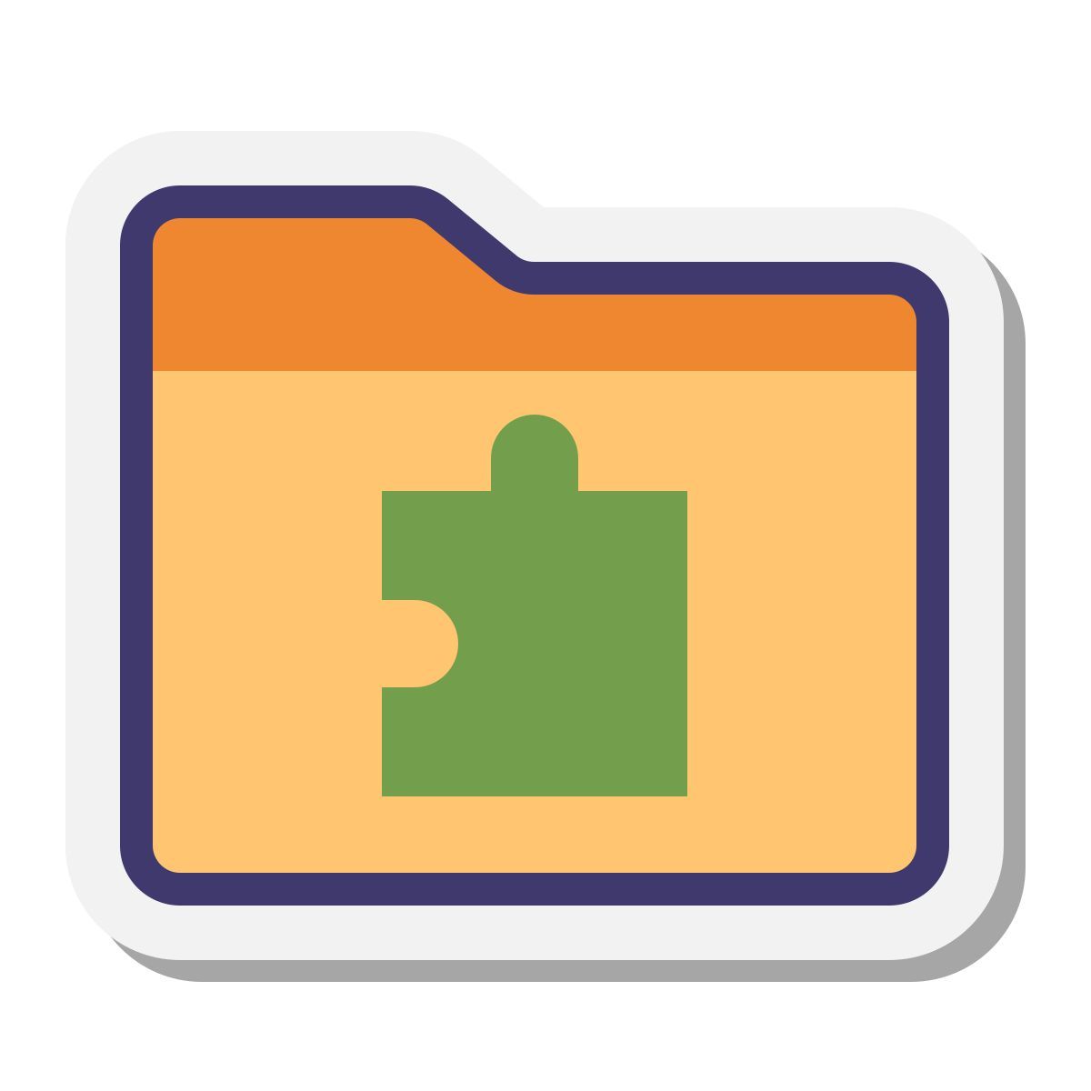 stickers style extensions folder icon