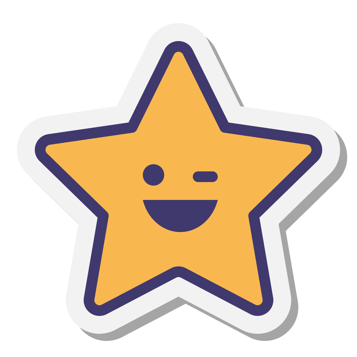 stickers style falling star icon