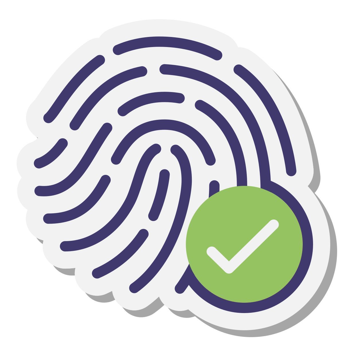 stickers style 지문 인식 icon