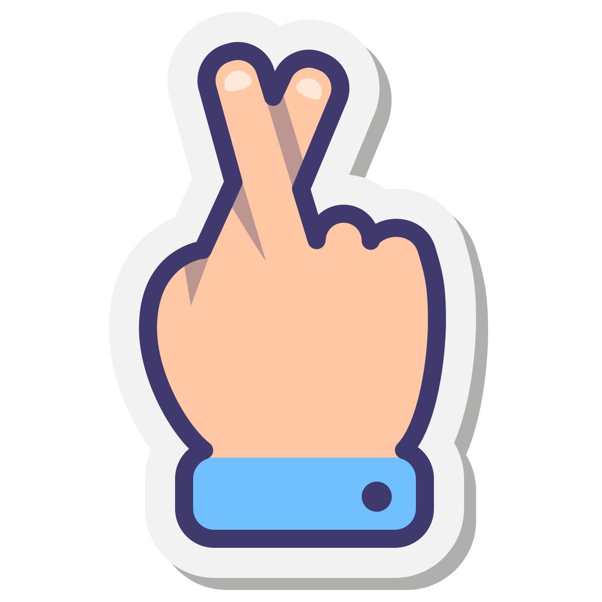 stickers style 手指交叉 icon