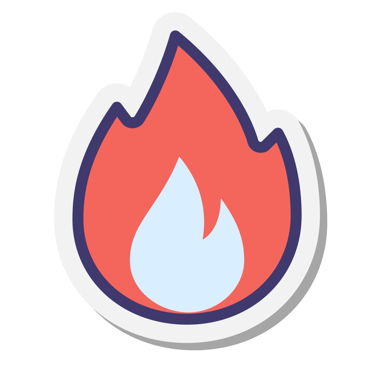 stickers style fire alt icon