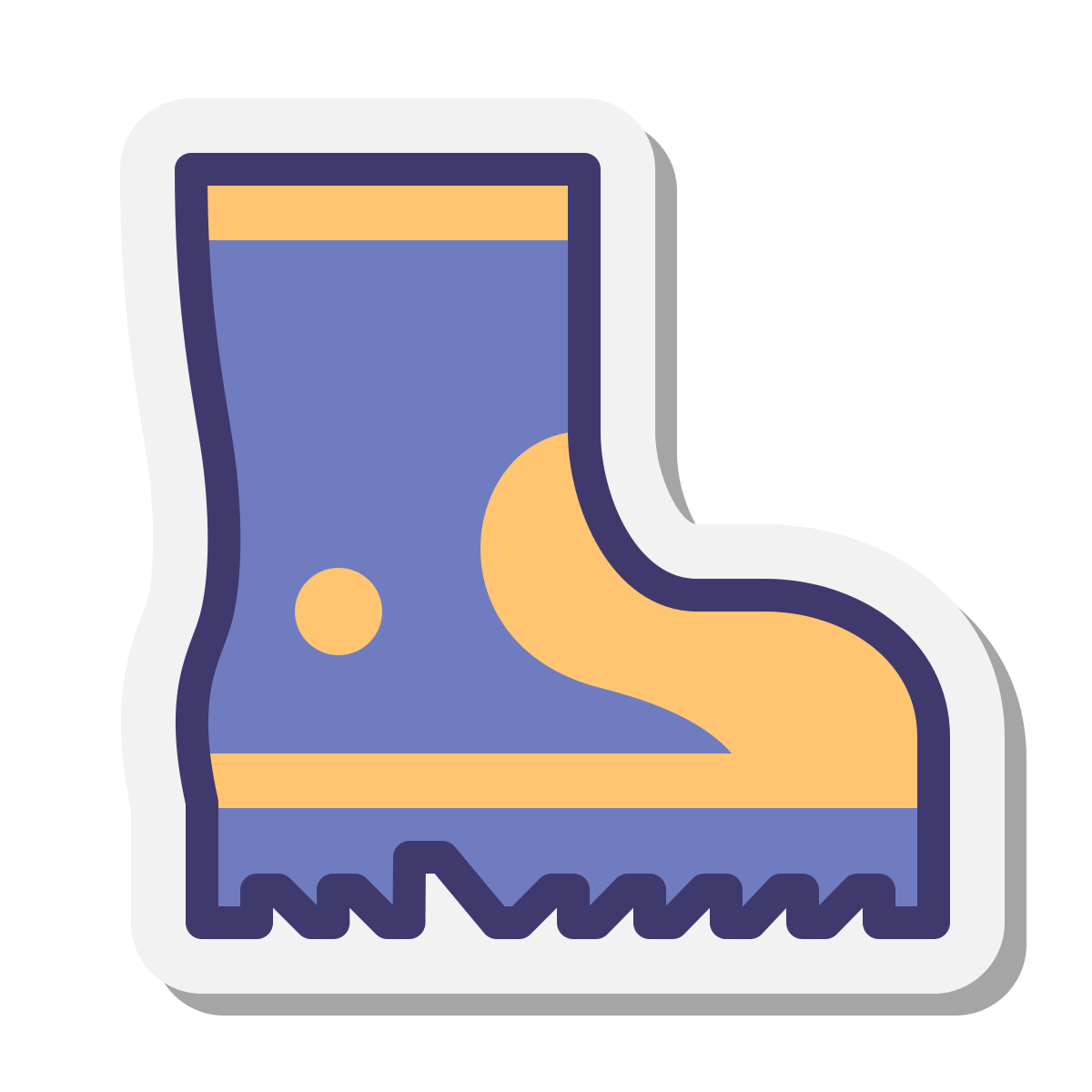 stickers style fireman boots icon