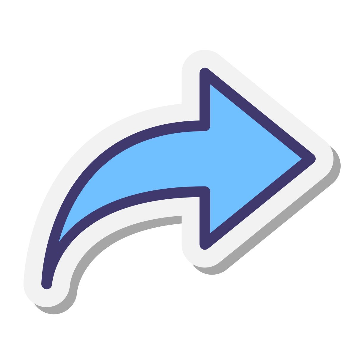 stickers style forward arrow icon