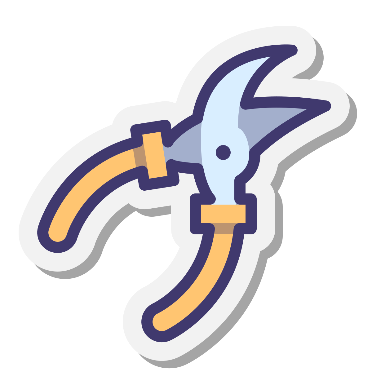 stickers style garden shears icon