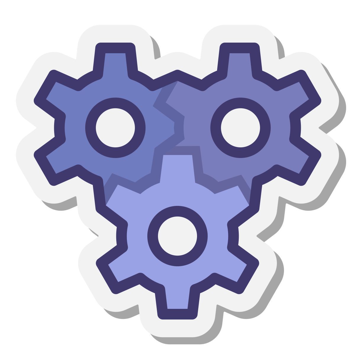 stickers style ingranaggi icon