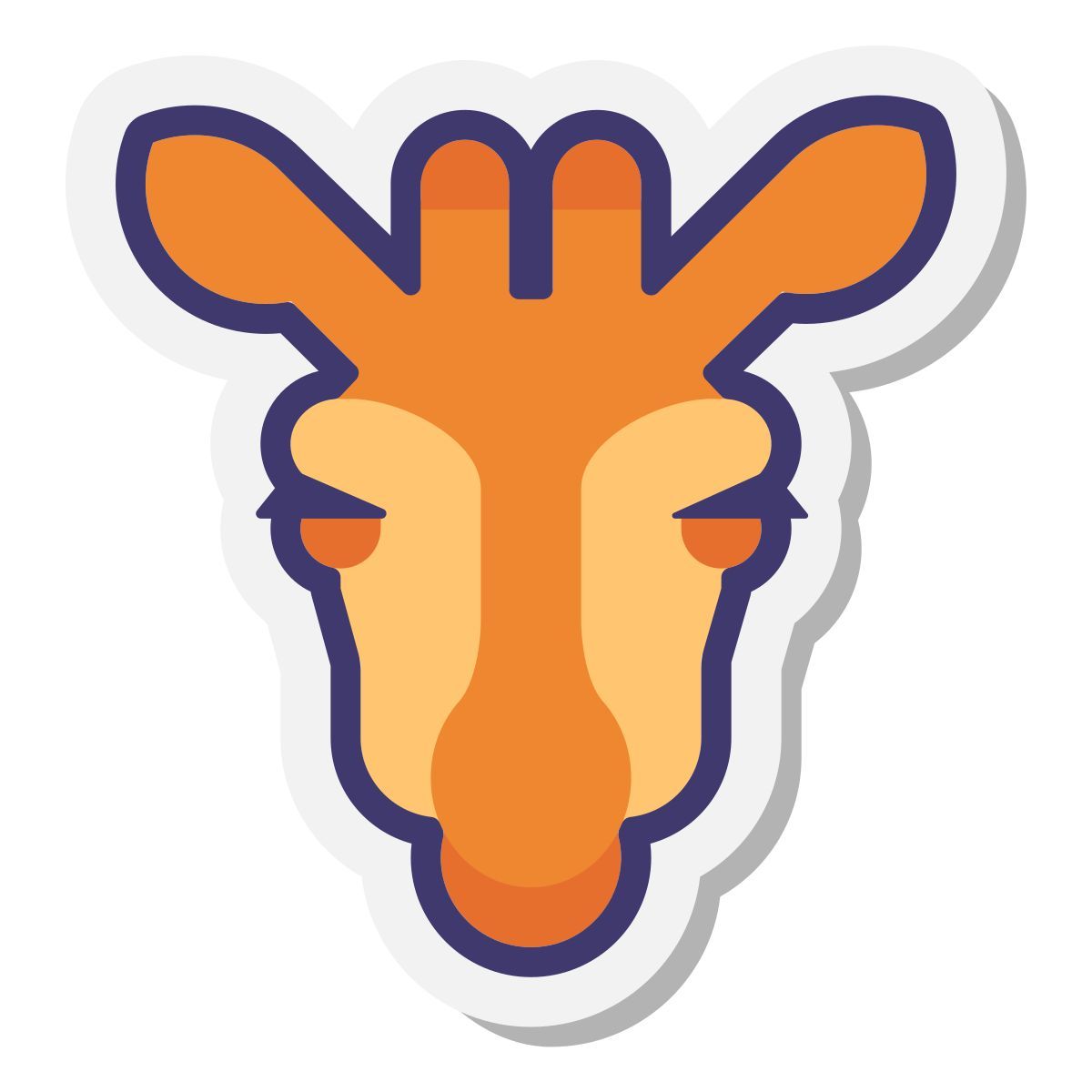 stickers style 长颈鹿 icon