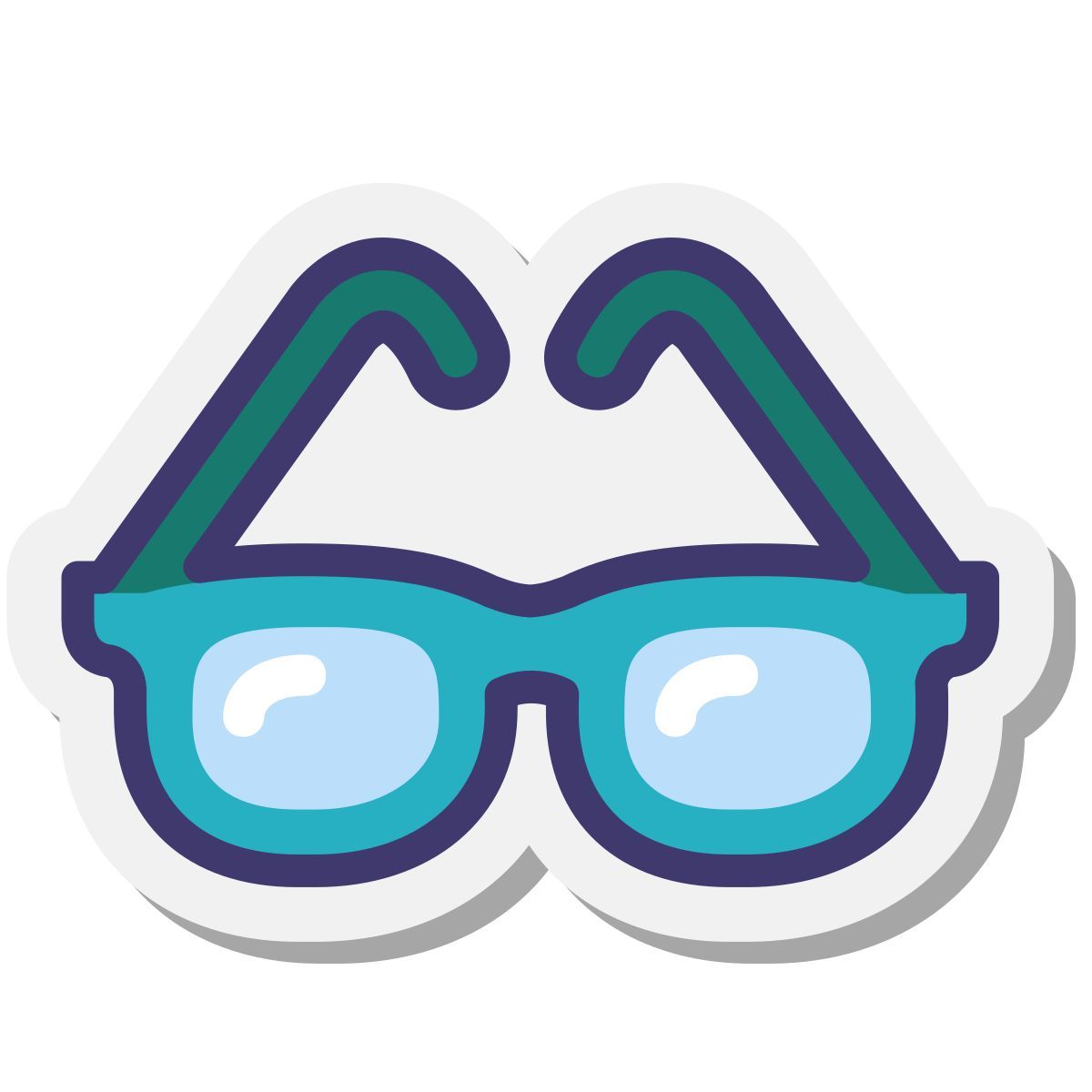 stickers style 안경 icon