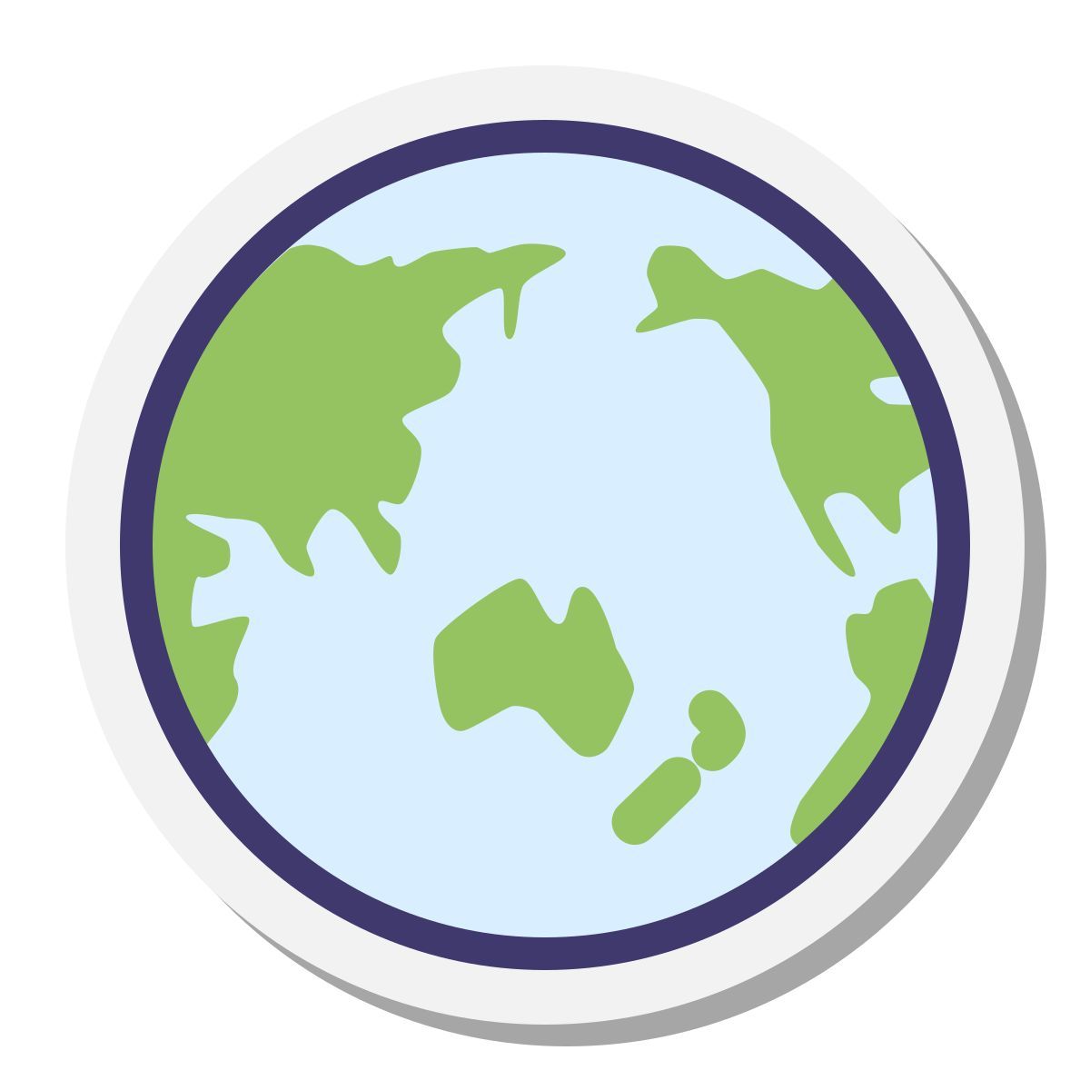 stickers style globus: asien icon