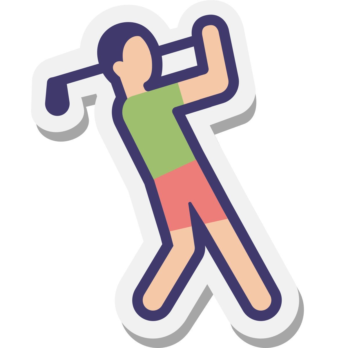 stickers style golf icon