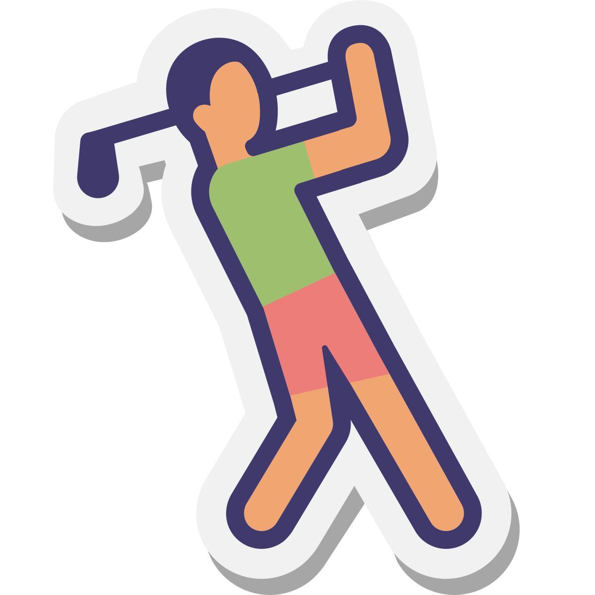stickers style golf icon