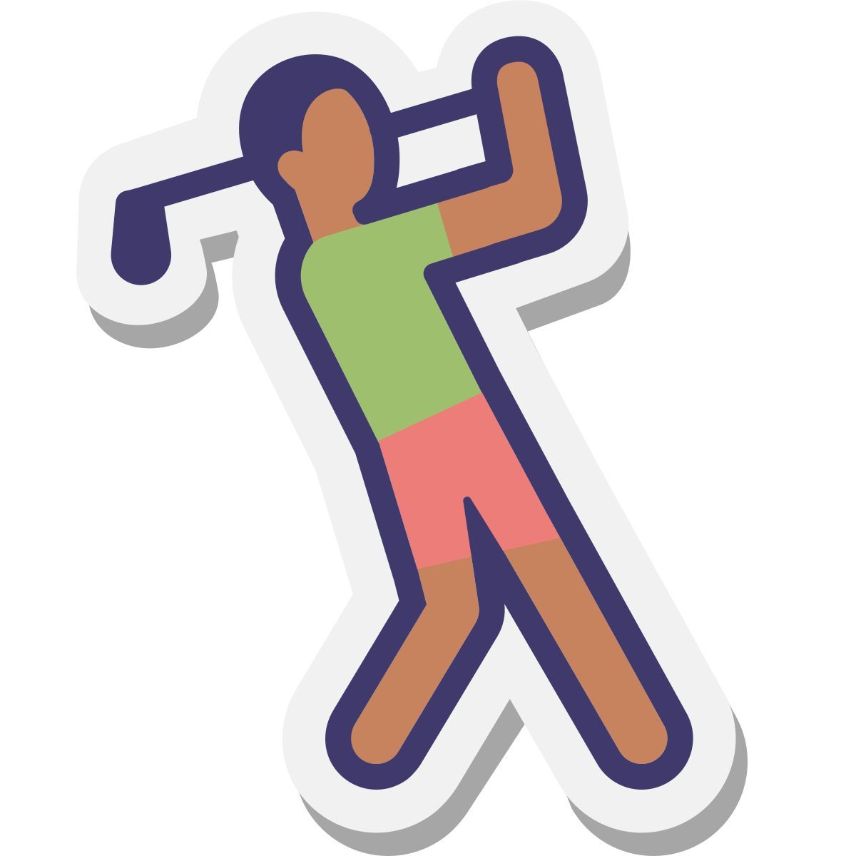stickers style golf icon