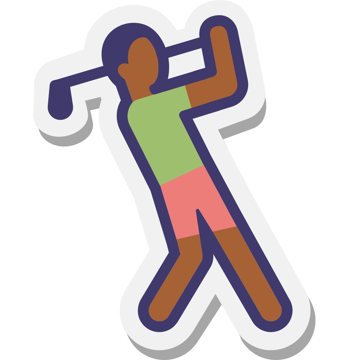 stickers style golf icon