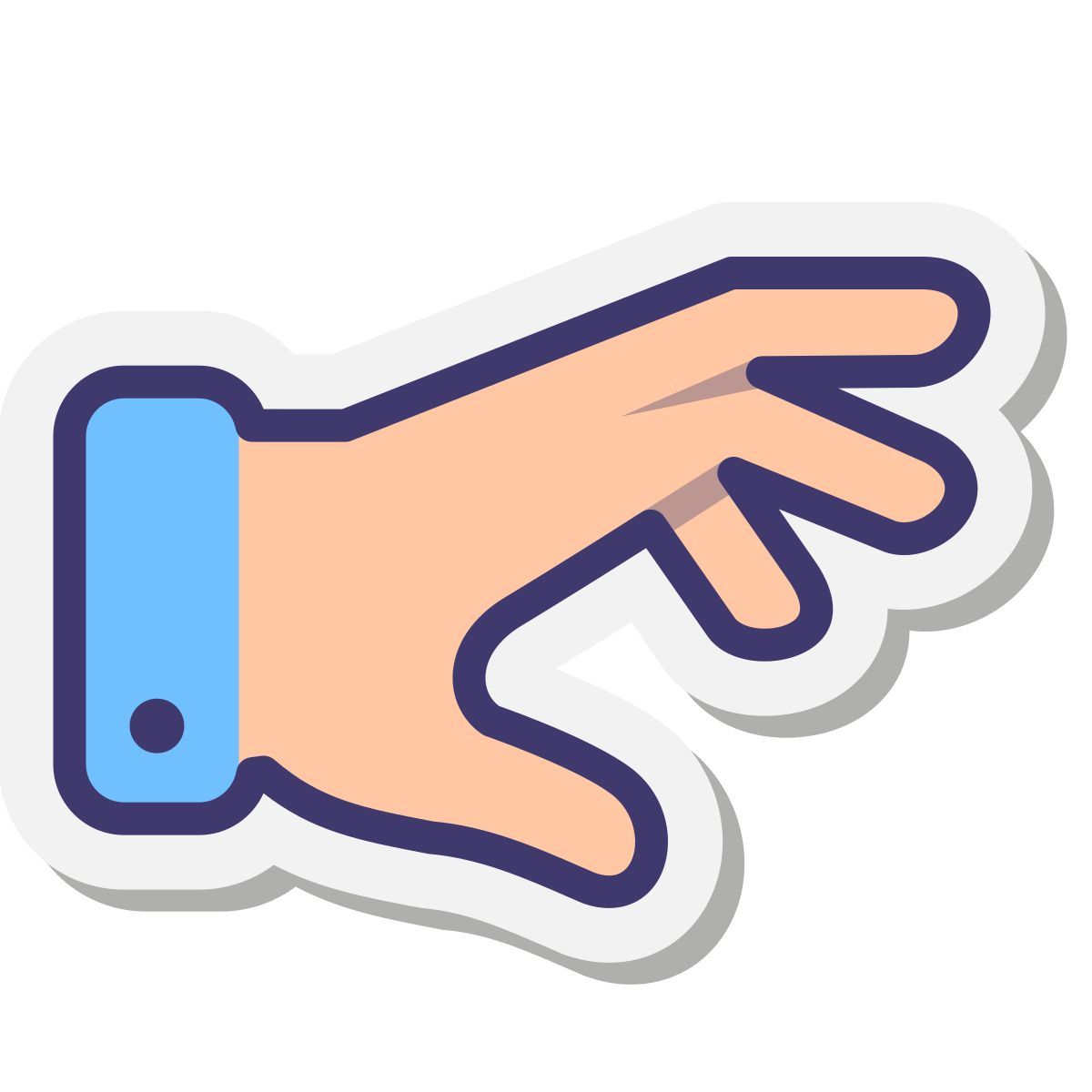 stickers style agarrar icon