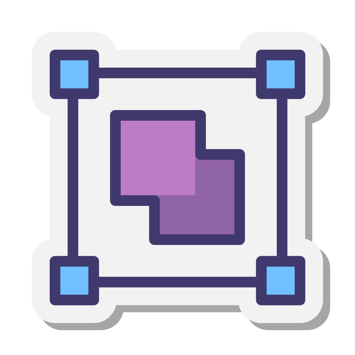 stickers style agrupar objetos icon