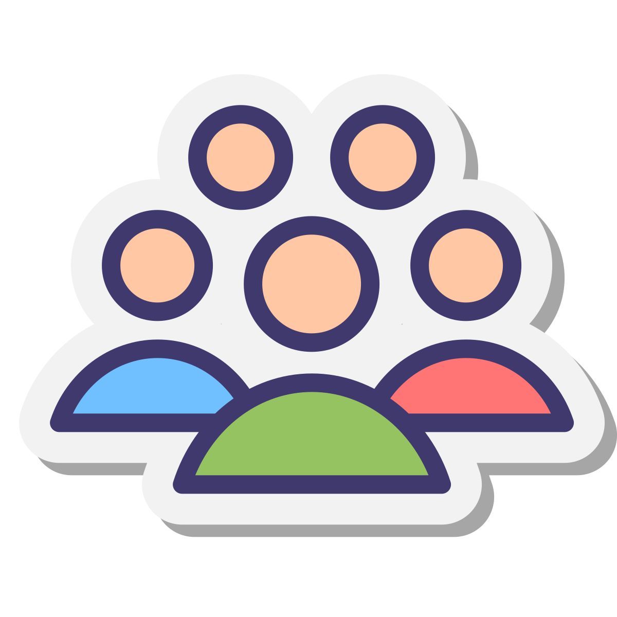 stickers style gruppi di utenti icon