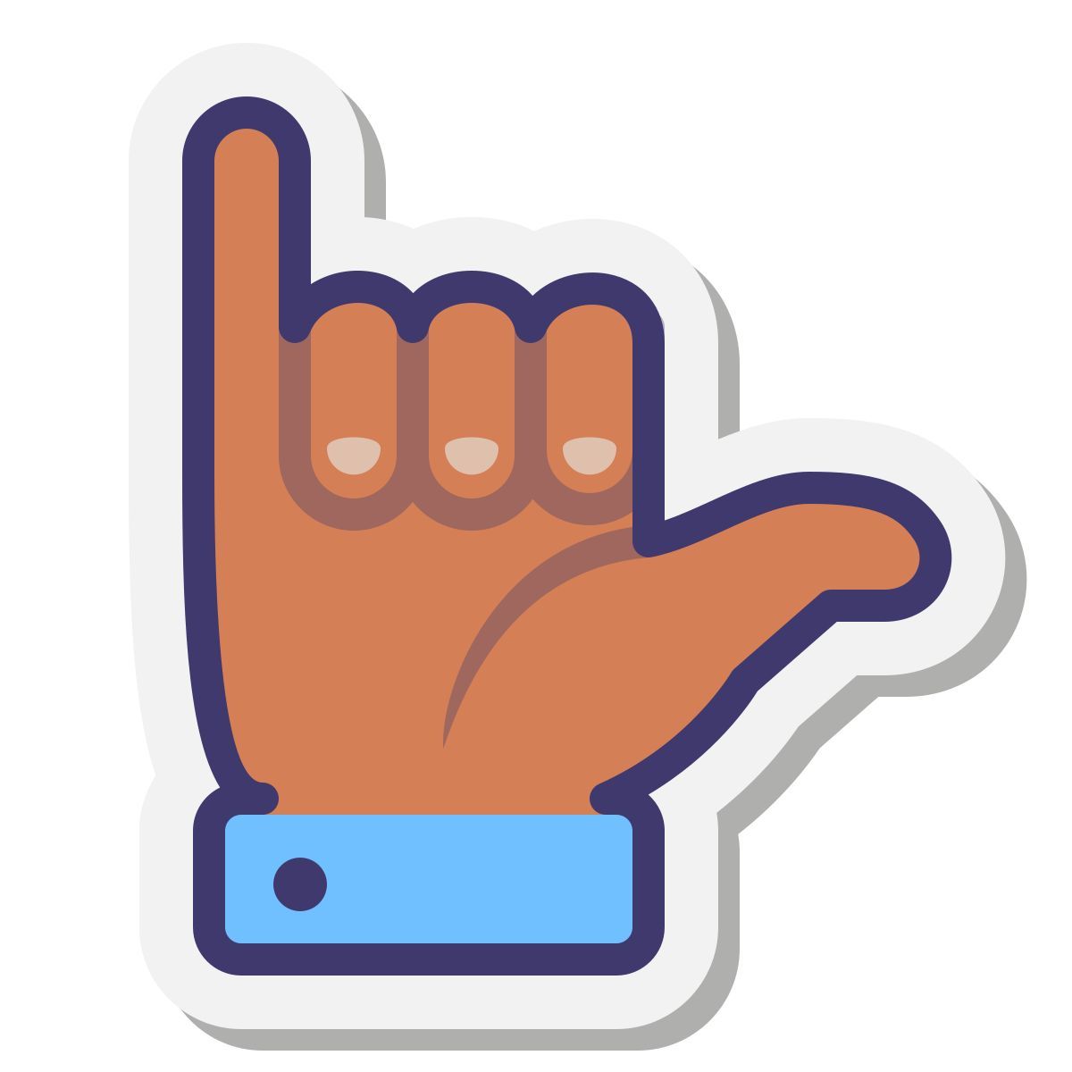 stickers style hang 10 skin type 2 icon