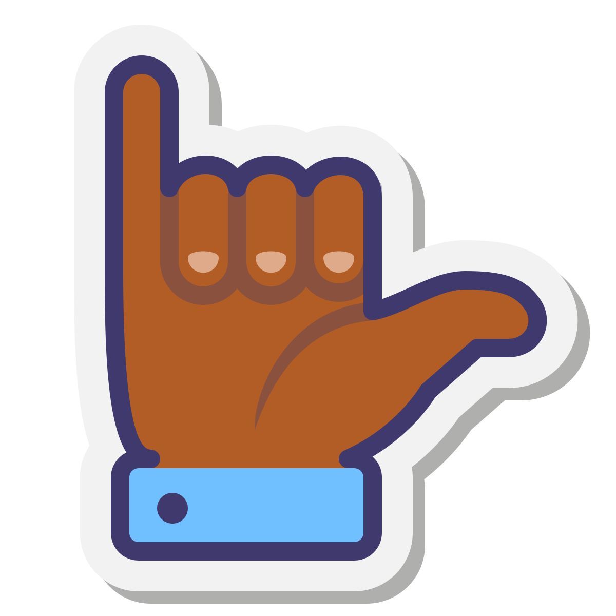 stickers style hang 10 skin type 3 icon