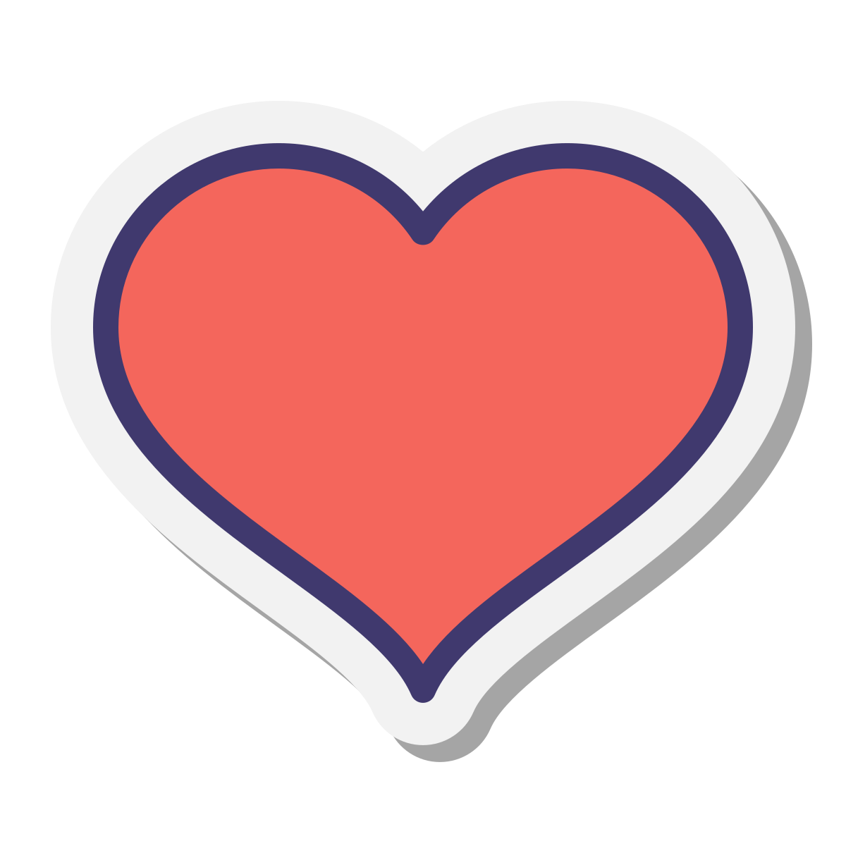 stickers style hearts icon