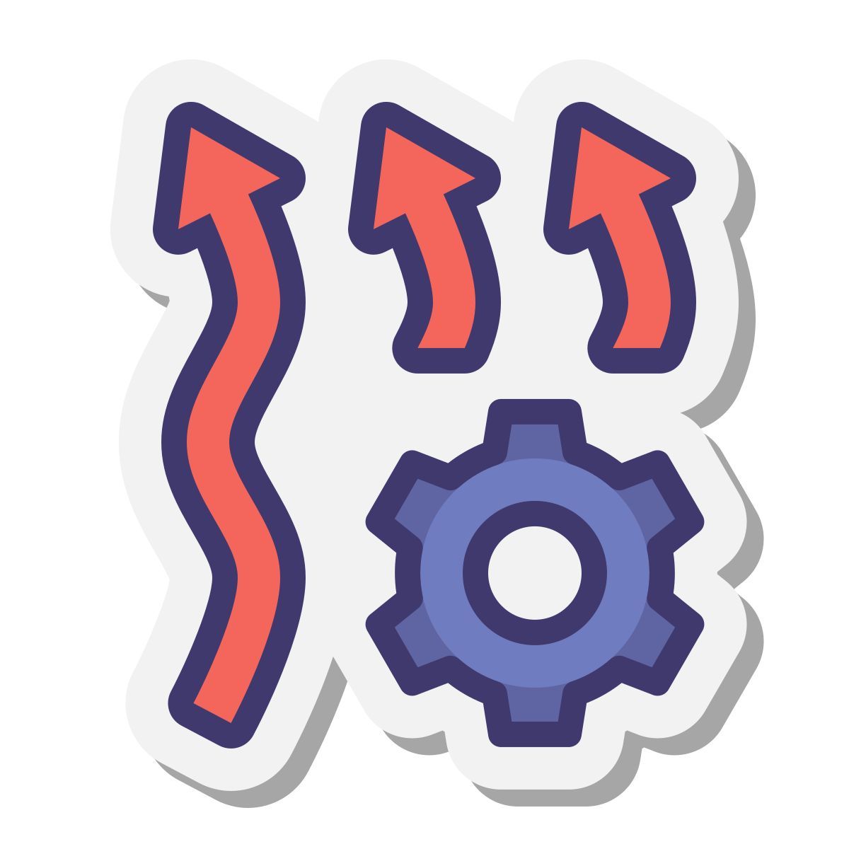 stickers style 난방 자동화 icon