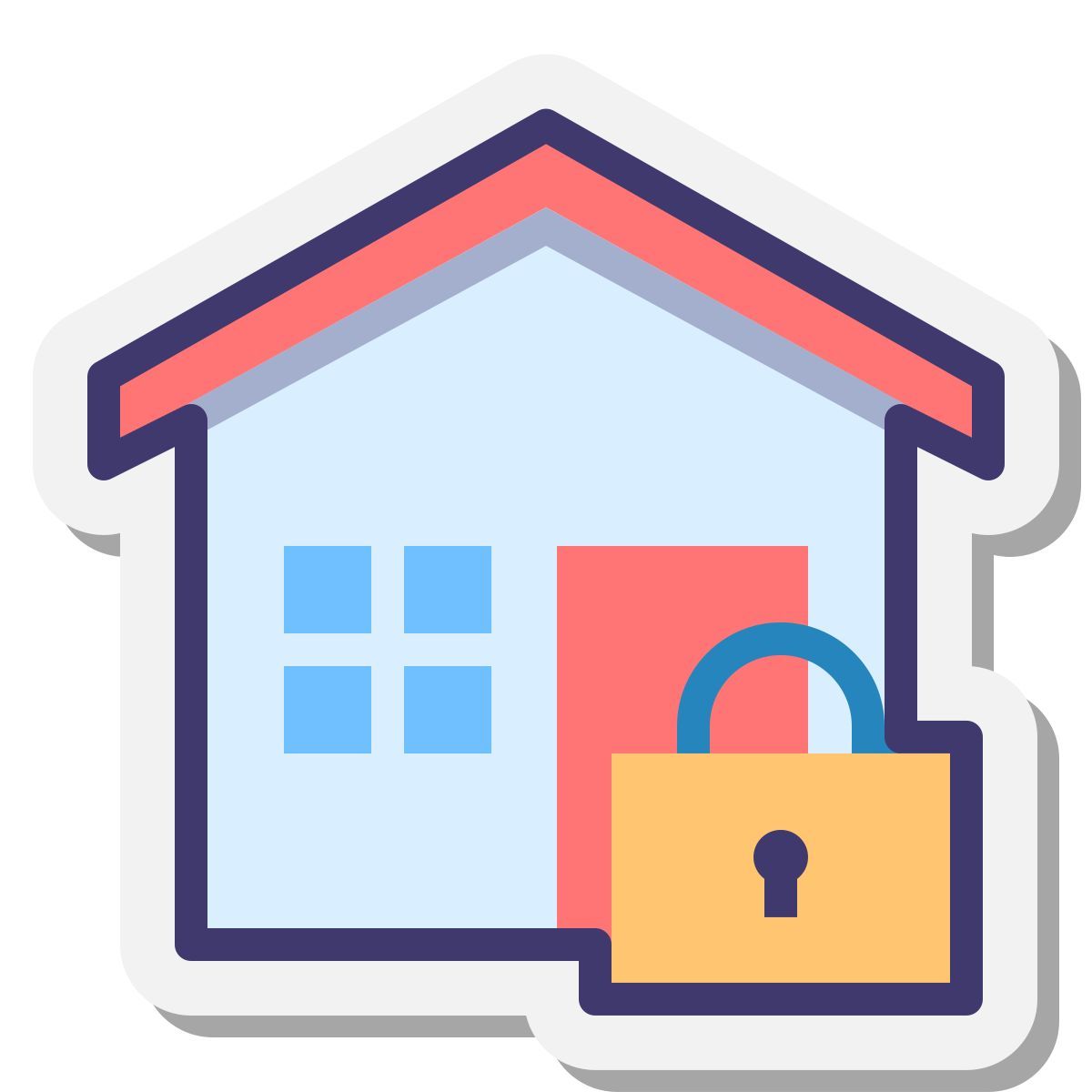 stickers style protección de la casa icon