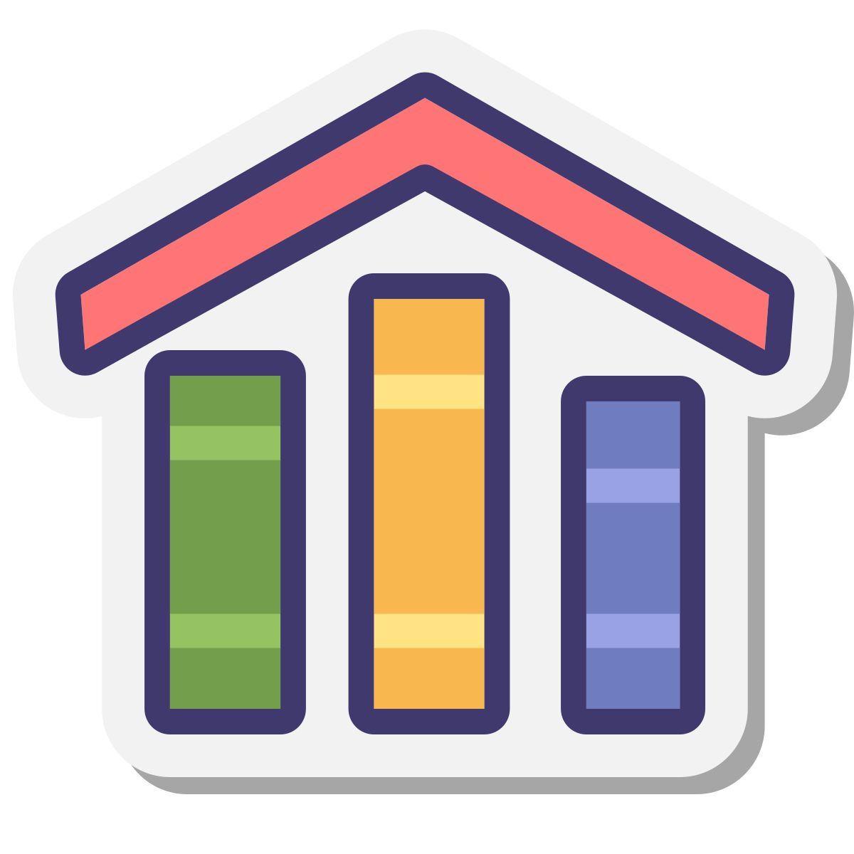 stickers style homework icon