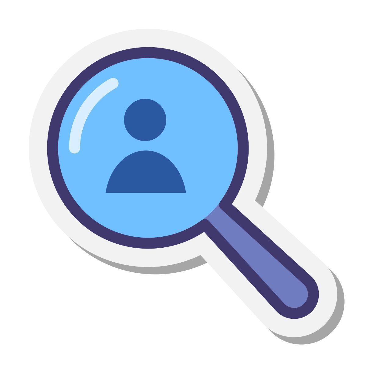 stickers style human research program icon